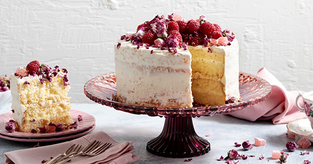 Rosewater and Raspberry Sponge Cake | South Melbourne Market